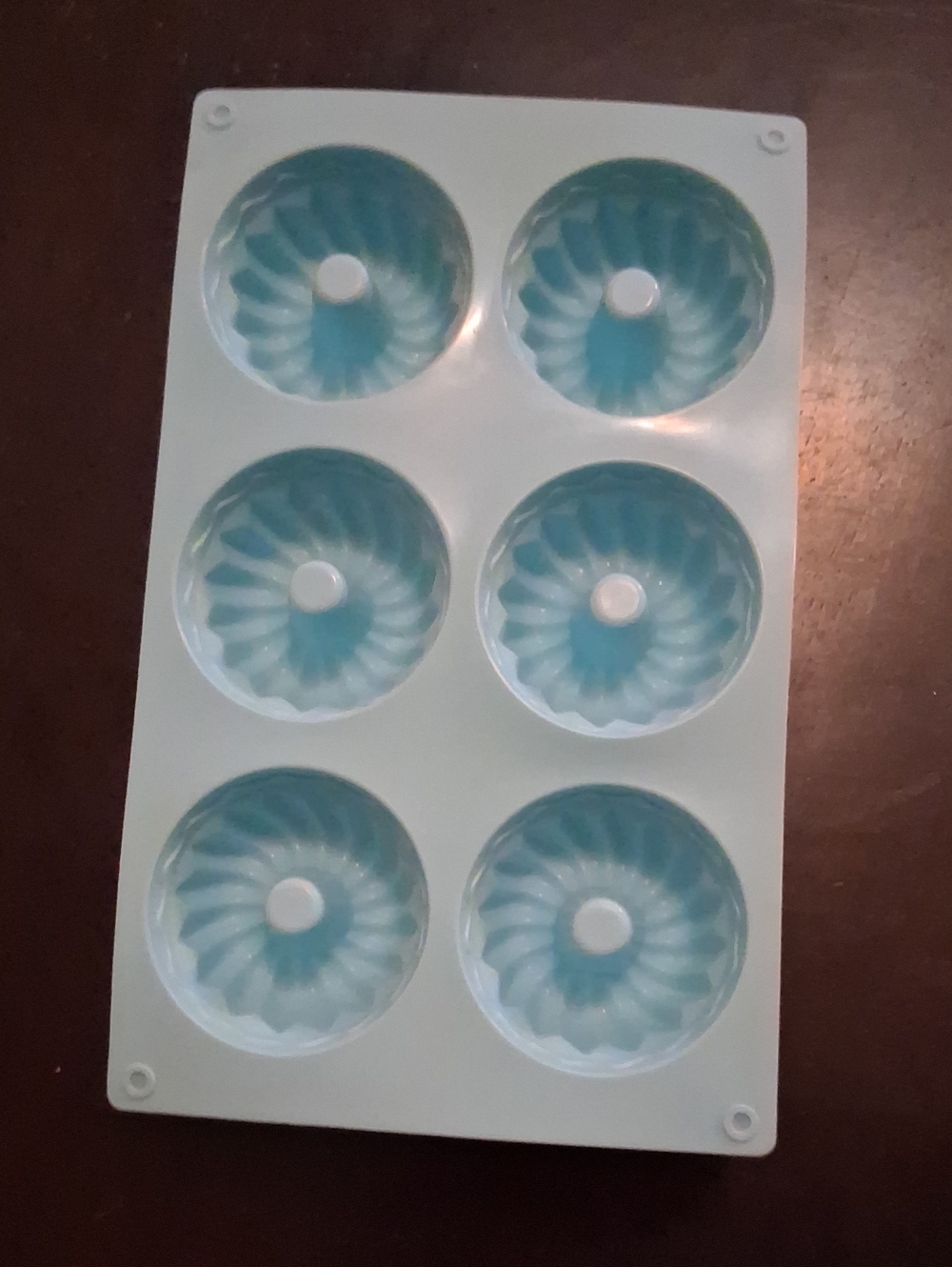 Light Blue Silicone 6-Cavity Bundt Mold - Home Accents Nwot